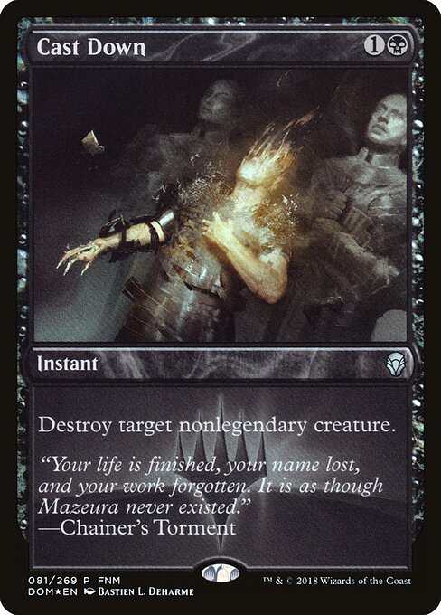 Cast Down — Dominaria Promos #81, art by Bastien L. Deharme