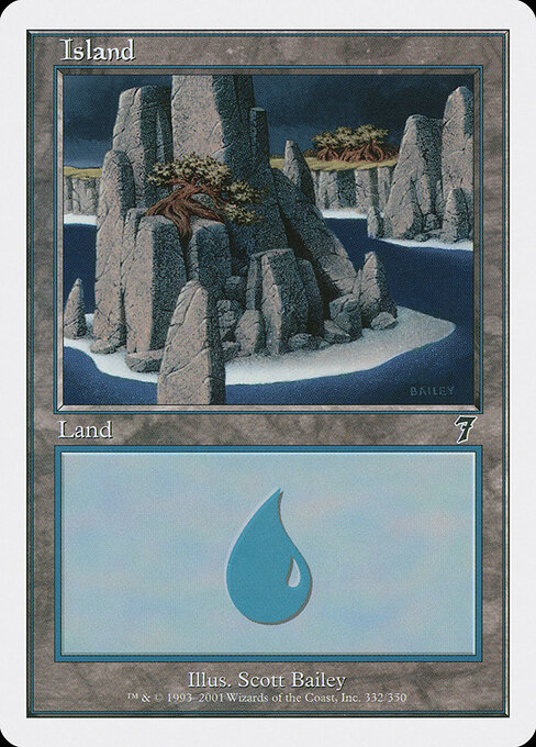 Island — Seventh Edition #332, art by Scott Bailey
