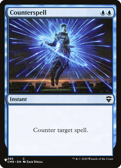 Counterspell — The List #CMR-395, art by Zack Stella