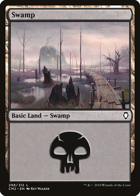 Swamp — Commander Anthology Volume II #298, art by Kev Walker