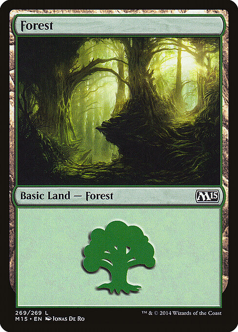 Forest — Magic 2015 #269, art by Jonas De Ro