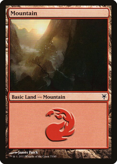 Mountain — Duel Decks: Sorin vs. Tibalt #75, art by James Paick