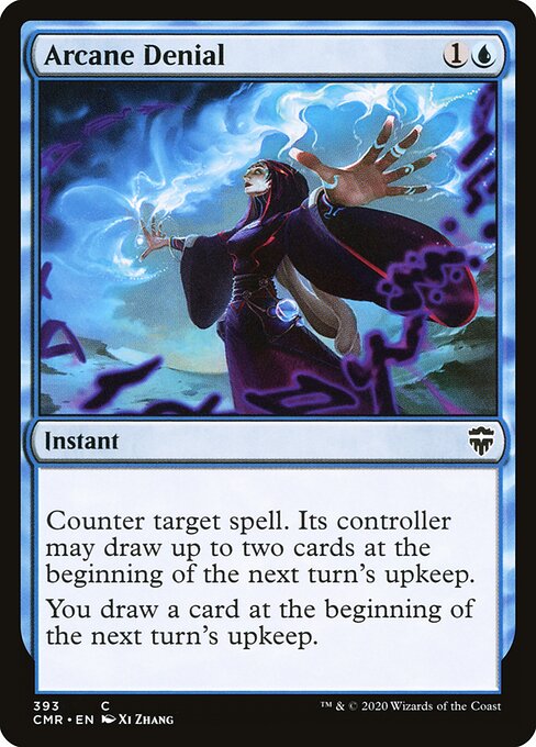 Arcane Denial — Commander Legends #393, art by Xi Zhang