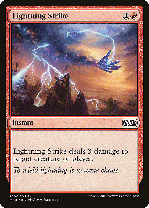Lightning Strike — Magic 2015 #155, art by Adam Paquette