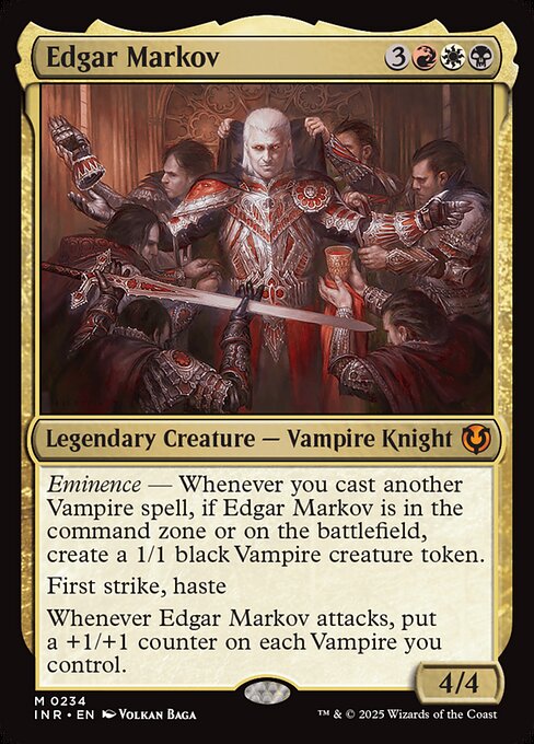 Edgar Markov — Innistrad Remastered #234, art by Volkan Baǵa
