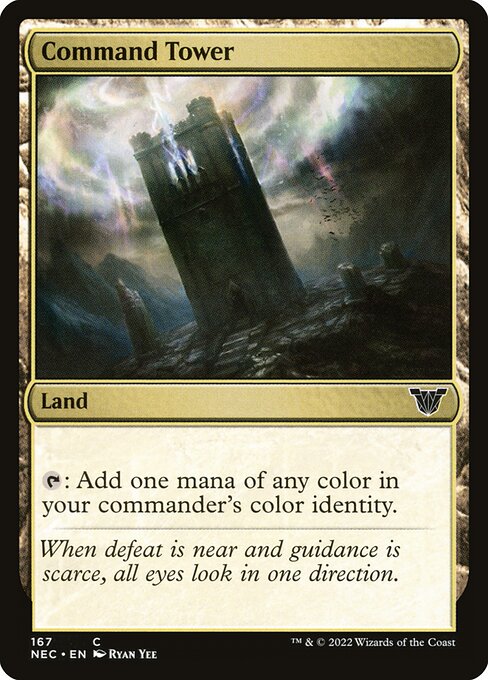 Command Tower — Neon Dynasty Commander #167, art by Ryan Yee