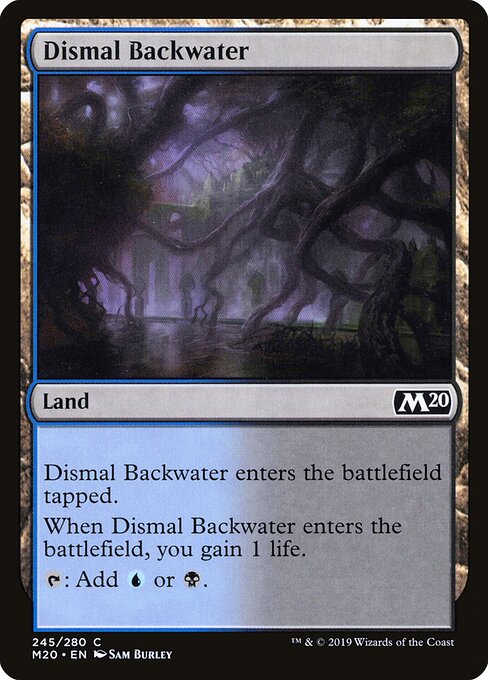 Dismal Backwater — Core Set 2020 #245, art by Sam Burley