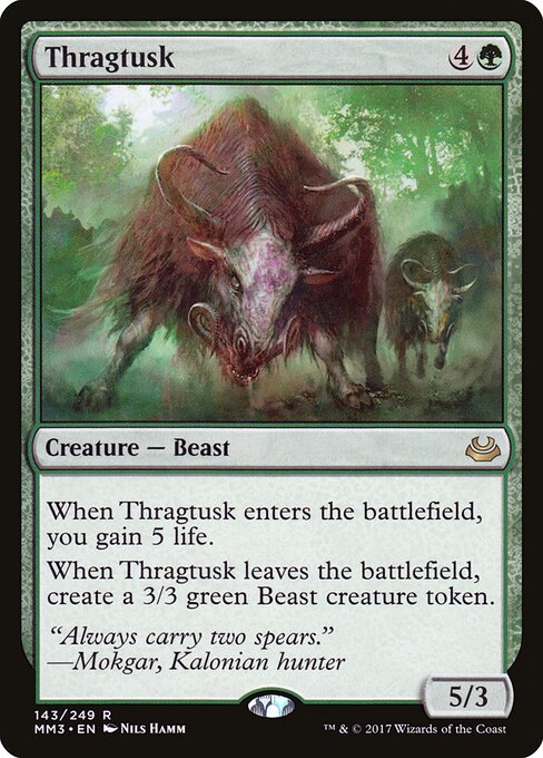 Thragtusk — Modern Masters 2017 #143, art by Nils Hamm