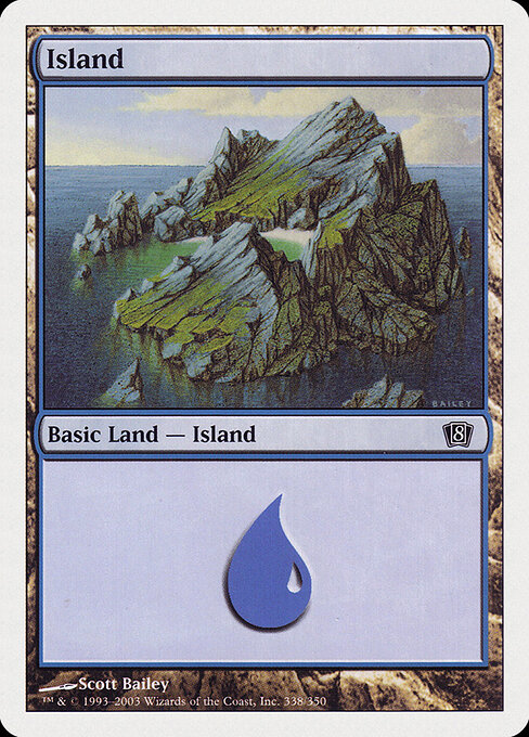 Island — Eighth Edition #338, art by Scott Bailey