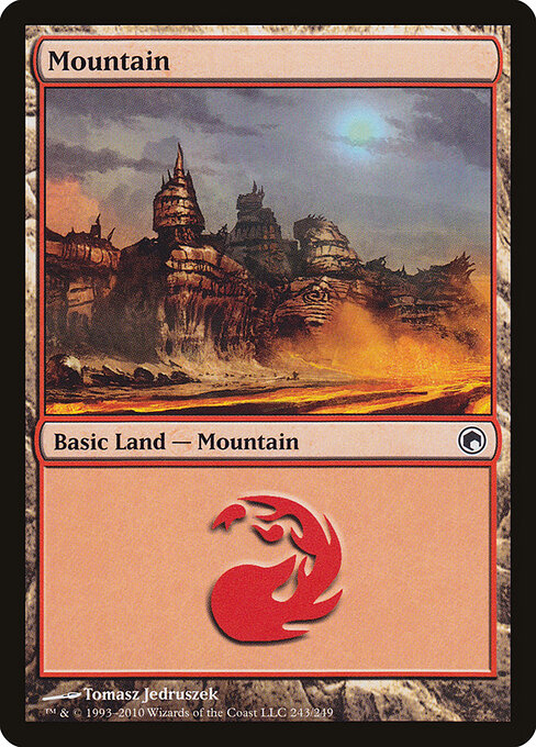 Mountain — Scars of Mirrodin #243, art by Tomasz Jedruszek