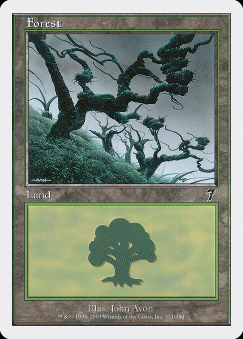 Forest — Seventh Edition #331, art by John Avon