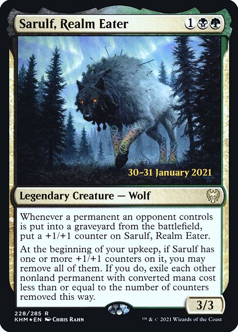 Sarulf, Realm Eater — Kaldheim Promos #228s, art by Chris Rahn
