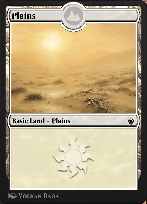 Plains — Amonkhet Remastered #320, art by Volkan Baǵa