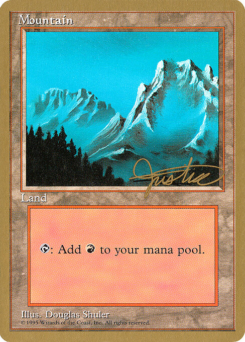 Mountain — Pro Tour Collector Set #mj374, art by Douglas Shuler
