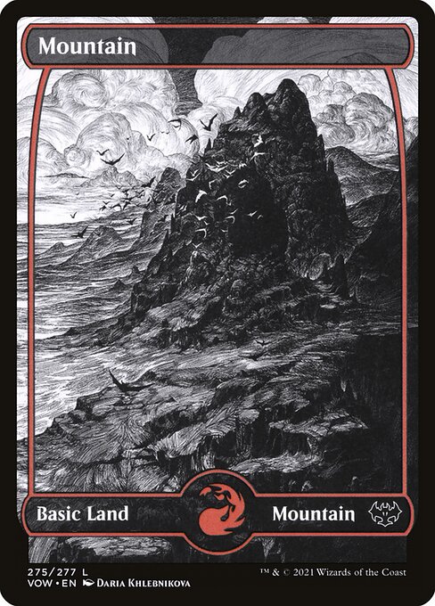 Mountain — Innistrad: Crimson Vow #275, art by Daria Khlebnikova