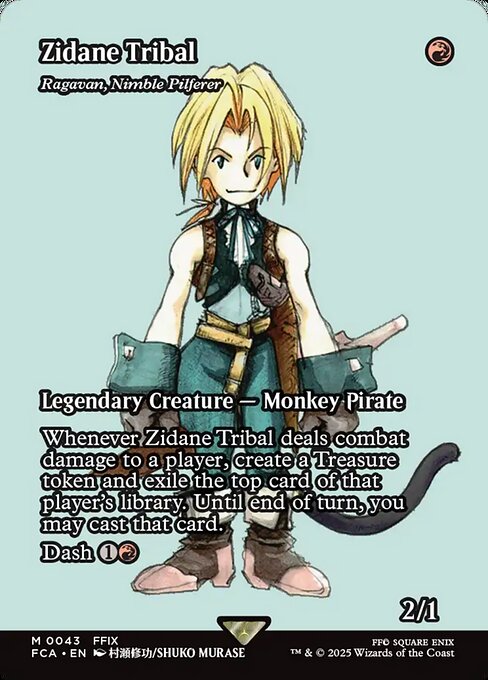 Ragavan, Nimble Pilferer — Zidane Tribal — Final Fantasy: Through the Ages #43, art by Shuko Murase