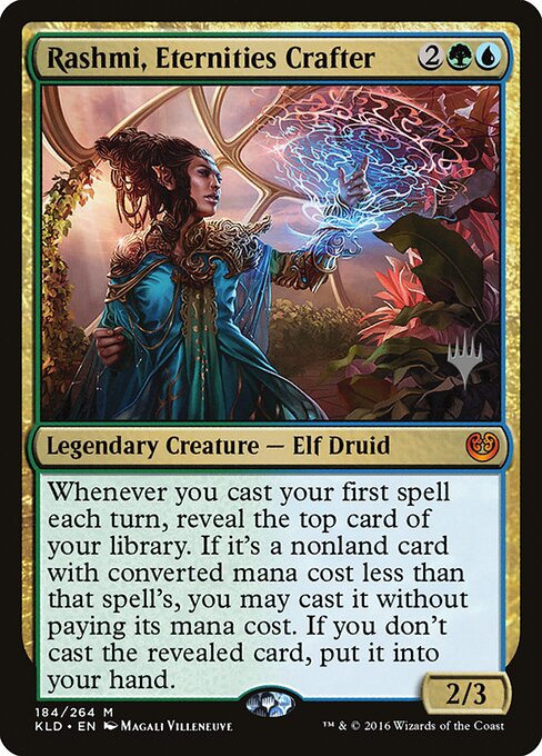 Rashmi, Eternities Crafter — Kaladesh Promos #184p, art by Magali Villeneuve