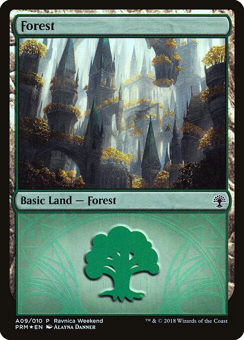Forest — GRN Ravnica Weekend #A09, art by Alayna Danner