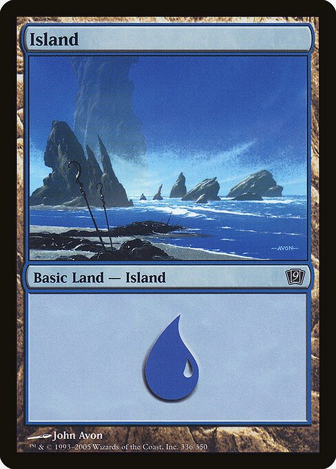 Island — Ninth Edition #336★, art by John Avon