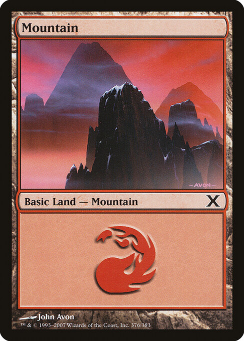 Mountain — Tenth Edition #376, art by John Avon