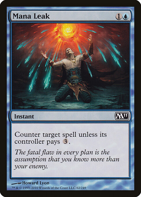 Mana Leak — Magic 2011 #62, art by Howard Lyon