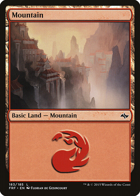Mountain — Fate Reforged #183, art by Florian de Gesincourt