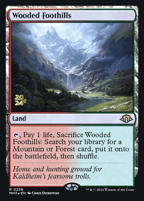 Wooded Foothills — Modern Horizons 3 Promos #236s, art by Chris Ostrowski