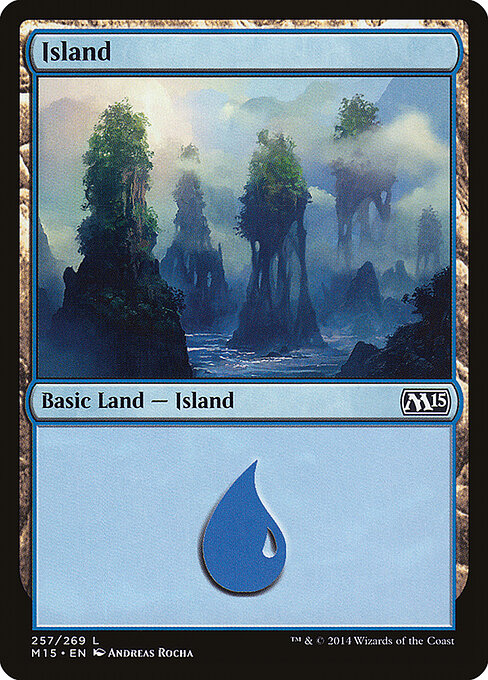 Island — Magic 2015 #257, art by Andreas Rocha