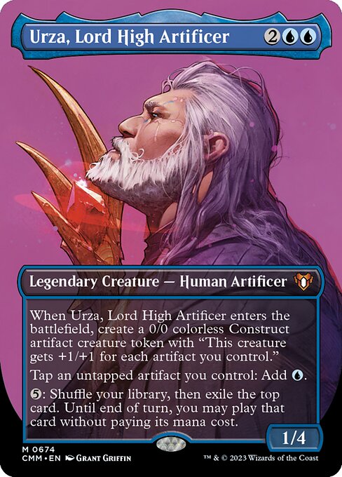 Urza, Lord High Artificer — Commander Masters #674, art by Grant Griffin