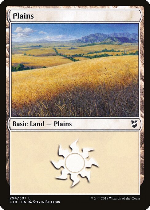 Plains — Commander 2018 #294, art by Steven Belledin