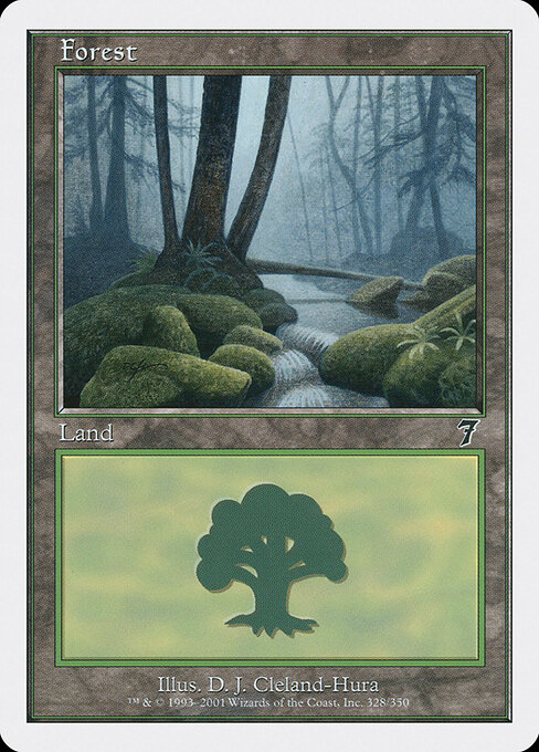 Forest — Seventh Edition #328, art by D. J. Cleland-Hura