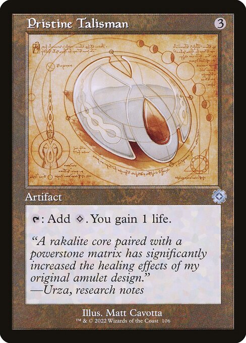 Pristine Talisman — The Brothers' War Retro Artifacts #106, art by Matt Cavotta