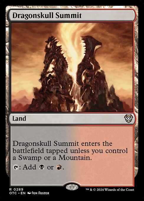 Dragonskull Summit — Outlaws of Thunder Junction Commander #289, art by Jon Foster
