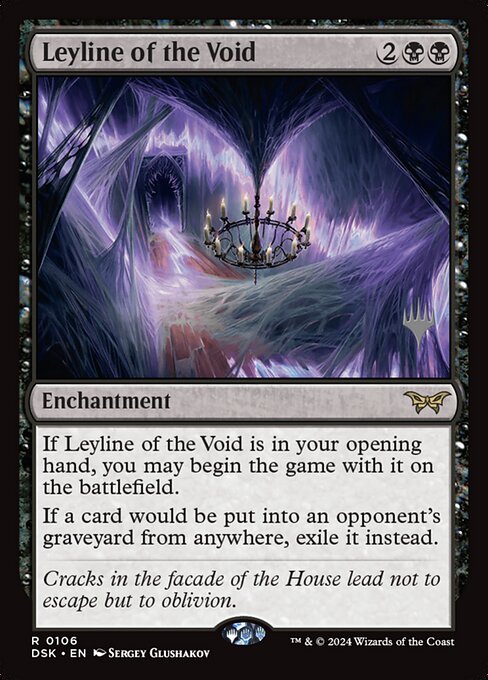 Leyline of the Void — Duskmourn: House of Horror Promos #106p, art by Sergey Glushakov