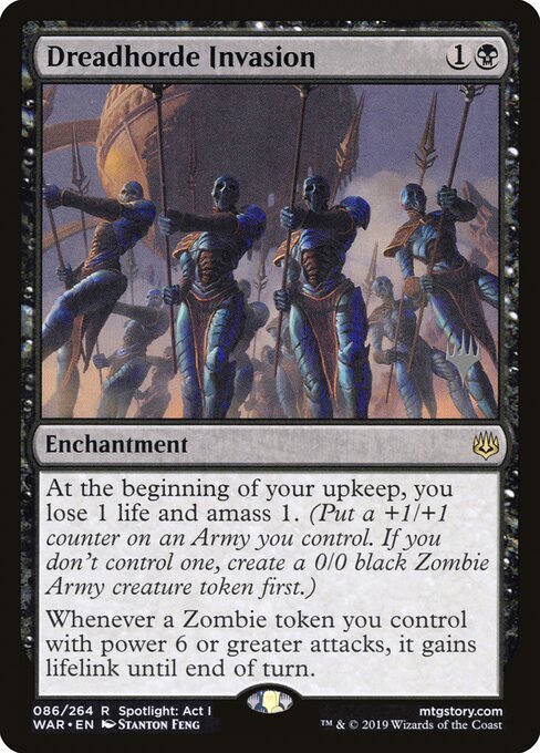 Dreadhorde Invasion — War of the Spark Promos #86p, art by Stanton Feng