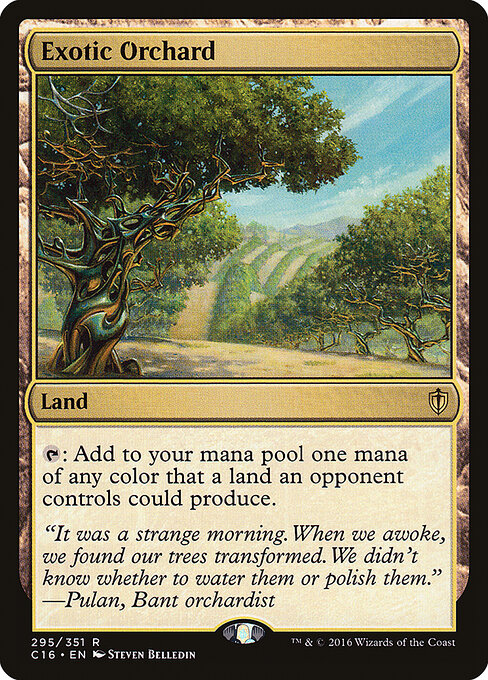 Exotic Orchard — Commander 2016 #295, art by Steven Belledin