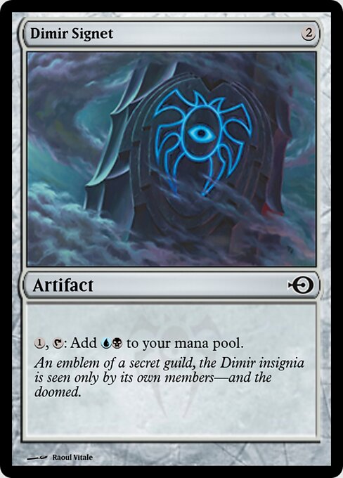 Dimir Signet — Magic Online Promos #62435, art by Raoul Vitale