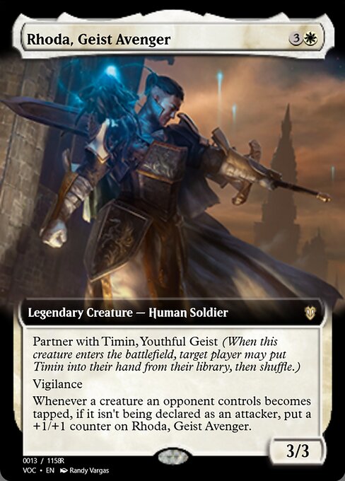 Rhoda, Geist Avenger — Magic Online Promos #95265, art by Randy Vargas