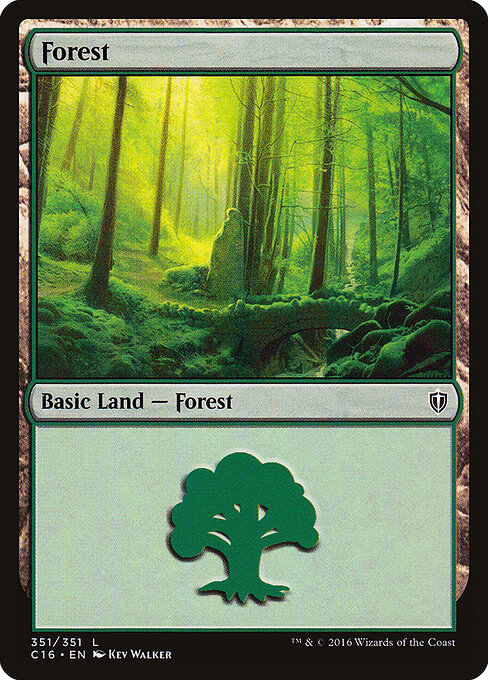 Forest — Commander 2016 #351, art by Kev Walker