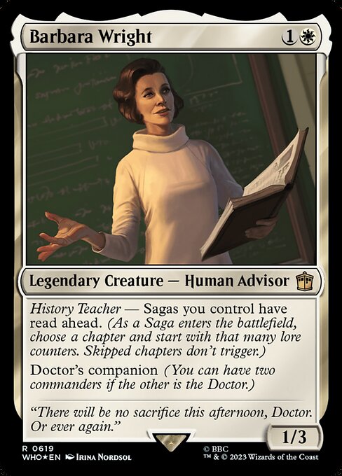 Barbara Wright — Doctor Who #619, art by Irina Nordsol