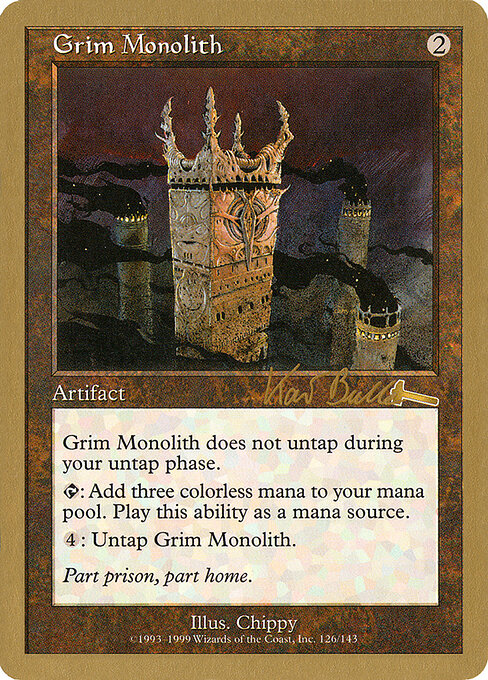 Grim Monolith — World Championship Decks 1999 #kb126, art by Chippy