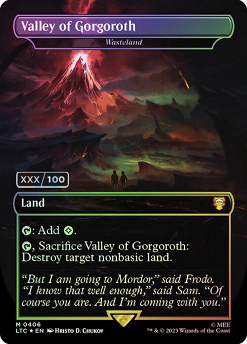 Wasteland — Valley of Gorgoroth — Tales of Middle-earth Commander #406z, art by Hristo D. Chukov