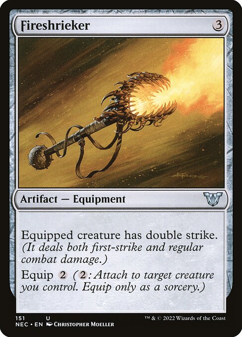 Fireshrieker — Neon Dynasty Commander #151, art by Christopher Moeller