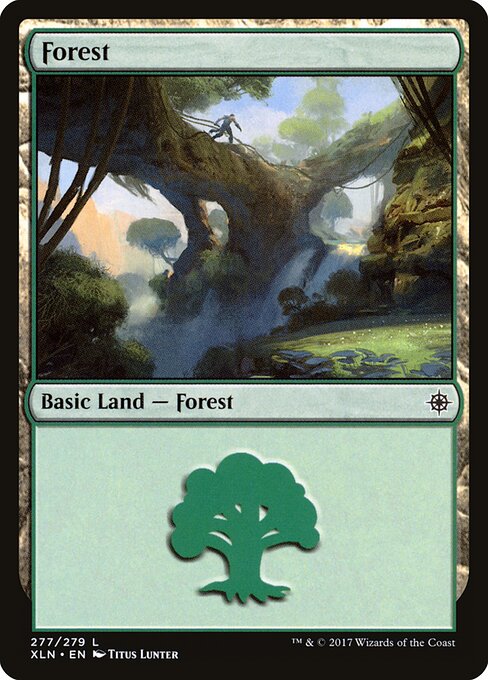 Forest — Ixalan #277, art by Titus Lunter
