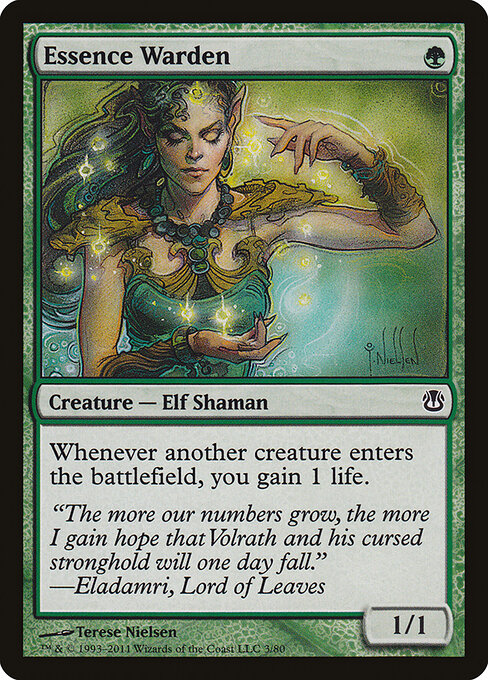 Essence Warden — Duel Decks: Ajani vs. Nicol Bolas #3, art by Terese Nielsen