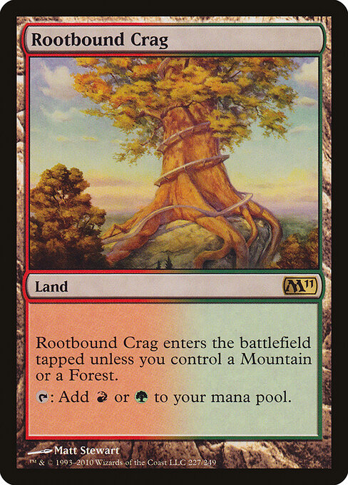 Rootbound Crag — Magic 2011 #227, art by Matt Stewart