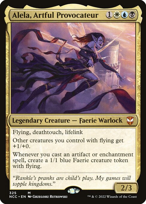 Alela, Artful Provocateur — New Capenna Commander #325, art by Grzegorz Rutkowski