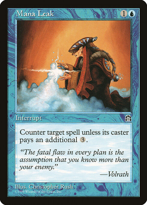 Mana Leak — Stronghold #36, art by Christopher Rush