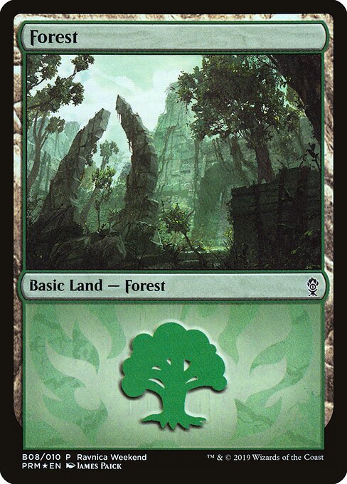 Forest — RNA Ravnica Weekend #B08, art by James Paick