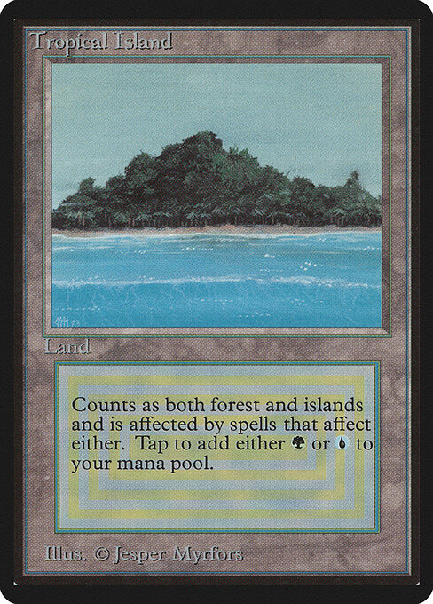 Tropical Island — Limited Edition Beta #284, art by Jesper Myrfors